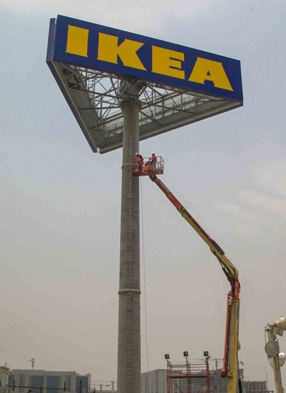  Ikea  navigation tower installed in Hyderabad
