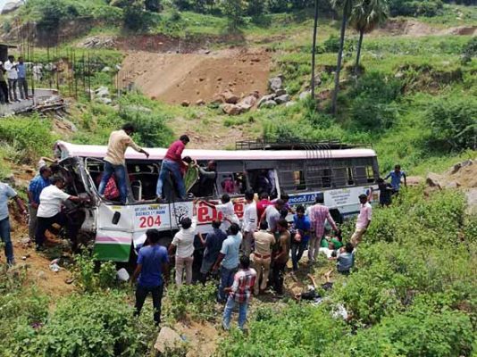 Image result for jagityala rtc bus accident