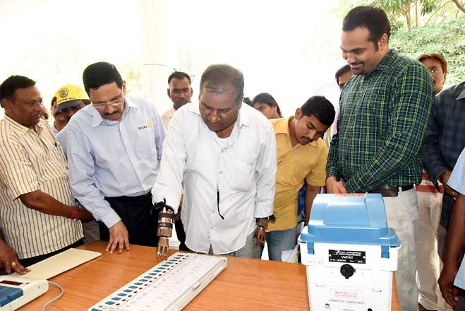 Download Mock polls for PwD voters held in erstwhile Khammam district