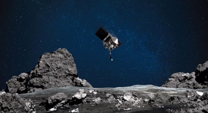 NASA spacecraft OSIRIS-REx pokes an asteroid and collects the debris