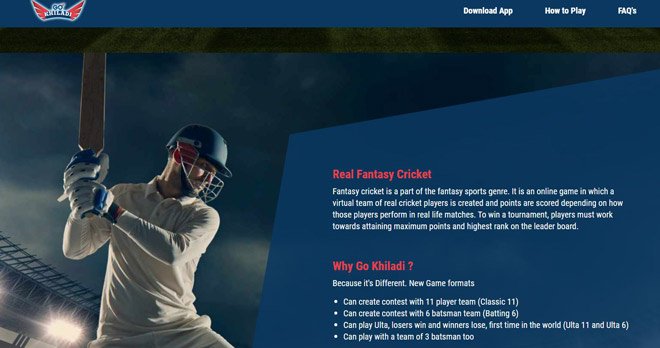 Go Khiladi a Fantasy Cricket application launched