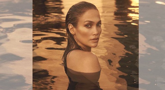 Jennifer Lopez Goes Full Glamour in Sleeveless Black Satin Couture Gown
