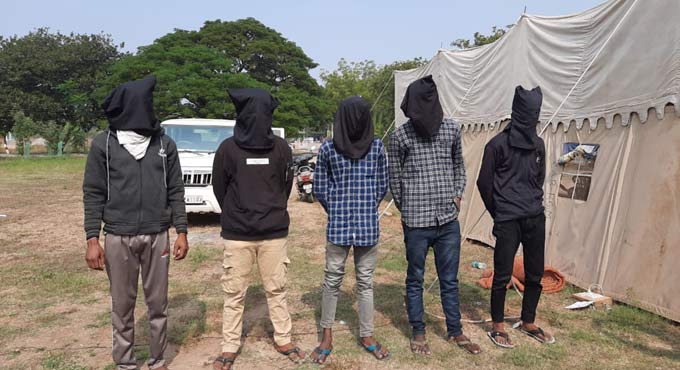 Five arrested with 2.82 kg ganja in Peddapalli