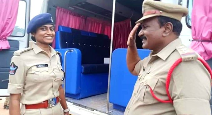 Andhra Pradesh: When circle inspector father saluted Dy SP daughter