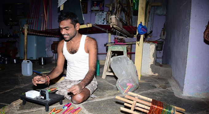 Meet Gottimukkala Ramesh, a differently-abled handloom weaver