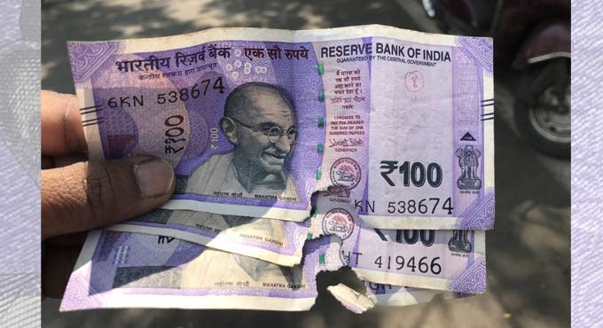 Find out how much value can you get in exchange for damaged currency notes?
