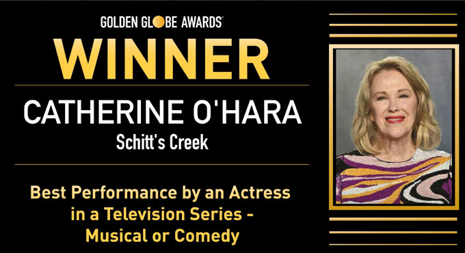 Catherine O’Hara takes home Golden Globe for ‘Schitt’s Creek’