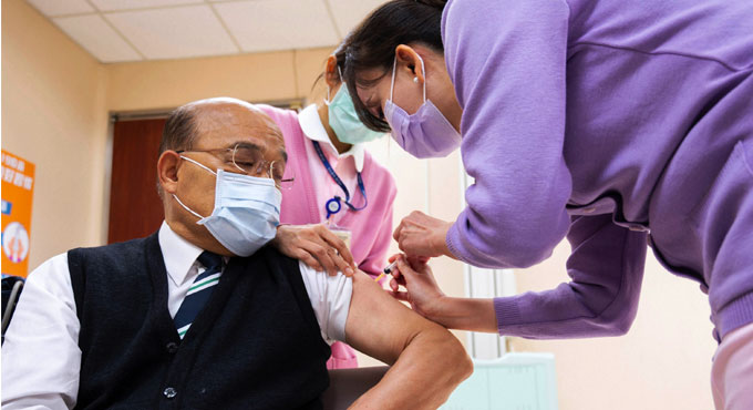 Taiwan kicks off COVID-19 vaccination drive with AstraZeneca shot