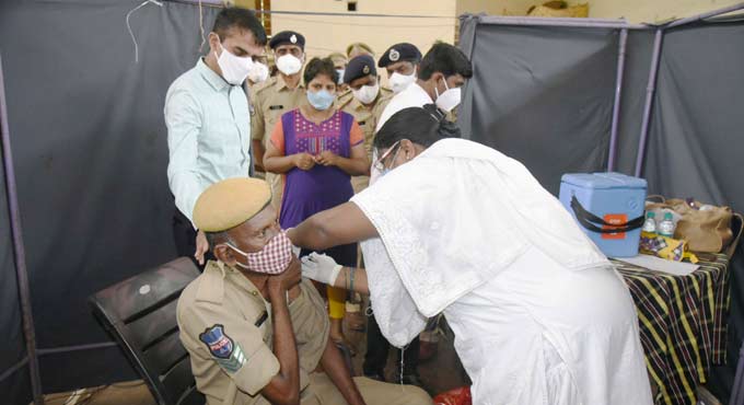 Warangal CP urges cops to get Covid vaccine jab