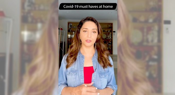 Madhuri Dixit shares video on essentials at home against Covid-19
