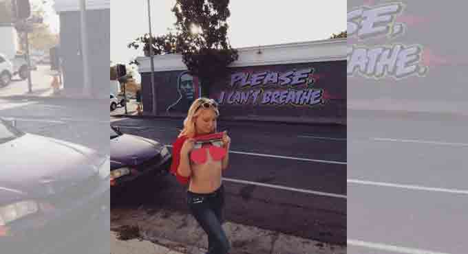 Porn star Dakota Skye trolled for flashing in front of George Floyd mural, found dead
