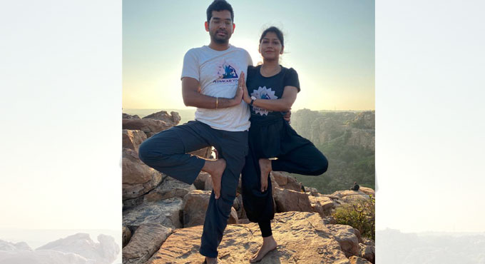 This Hyderabad couple teaching yoga to Covid patients for free