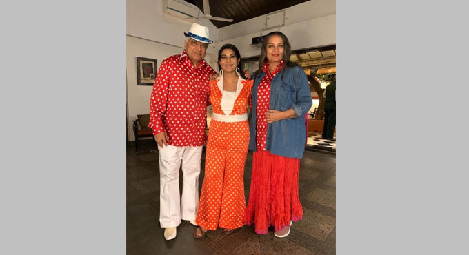 When Shabana Azmi and Javed Akhtar went twinning in red polka dots