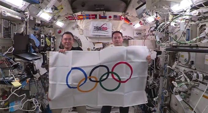 Watch: International Space Station astronauts enjoy space Olympics