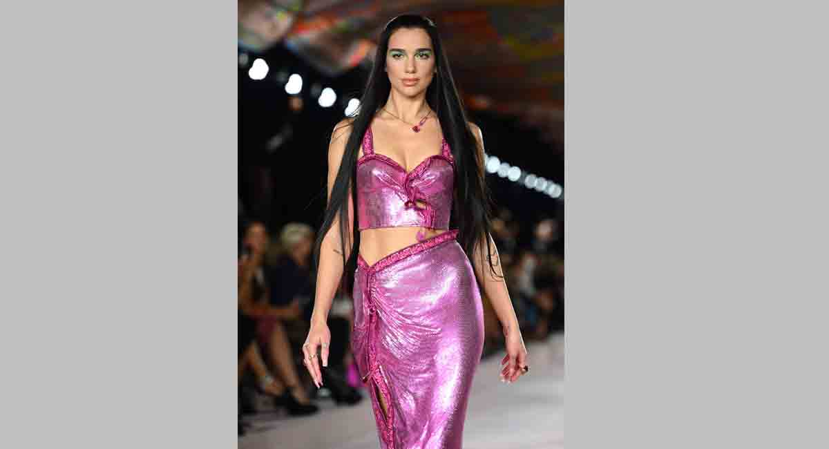Dua Lipa makes her runway debut at Milan Fashion Week