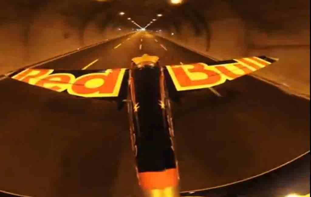 Italian pilot breaks record flying through longest tunnels 