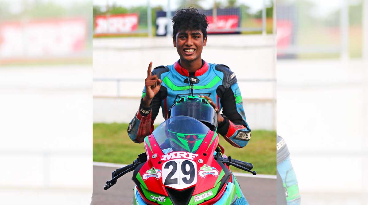 Pole position for Alwin Sundar in Motorcycling Racing Championship