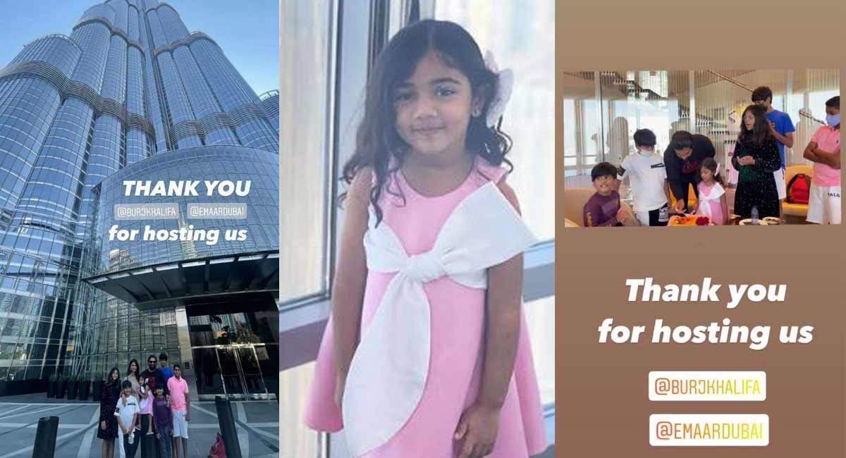 Allu Arjun celebrates daughter Arha’s birthday at Burj Khalifa