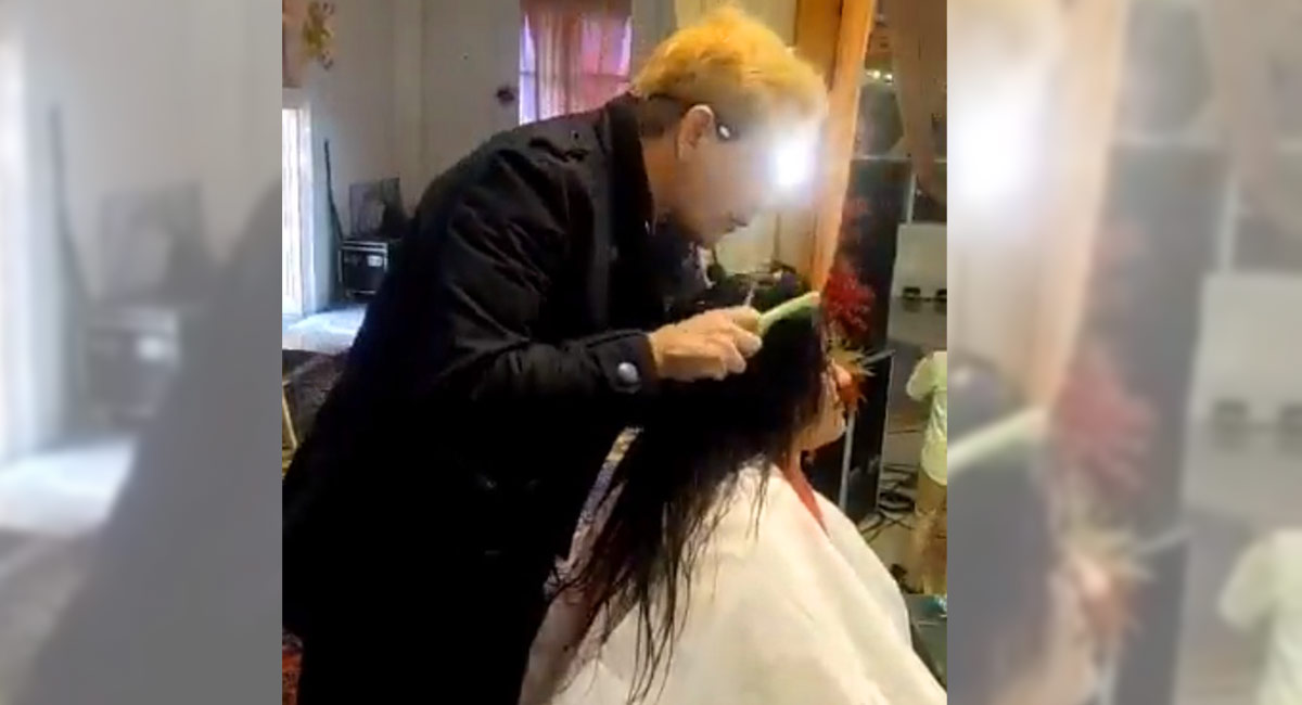Watch: Jawed Habib creates furore by spitting on woman's head - Telangana  Today