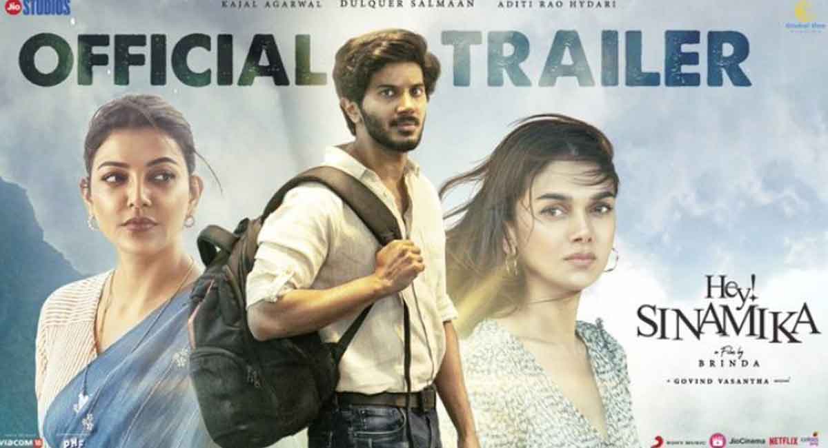 “Hey Sinamika” trailer: Dulquer Salmaan-starrer a love triangle story filled with emotions