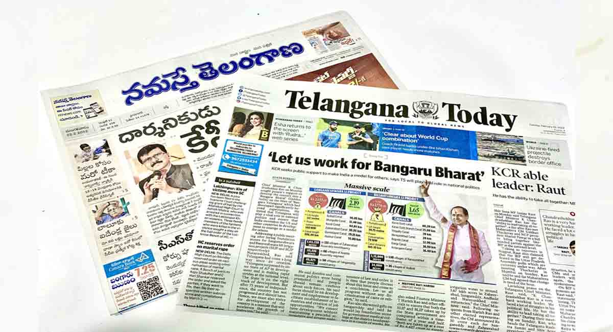 Lok Sabha notices to Telangana Today and Namasthe Telangana - Telangana  Today