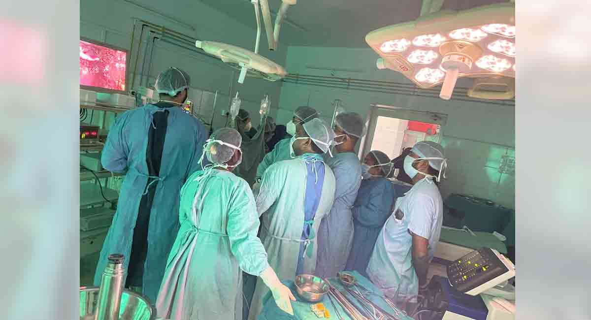 OGH surgeons conduct first keyhole surgery to remove giant liver tumour