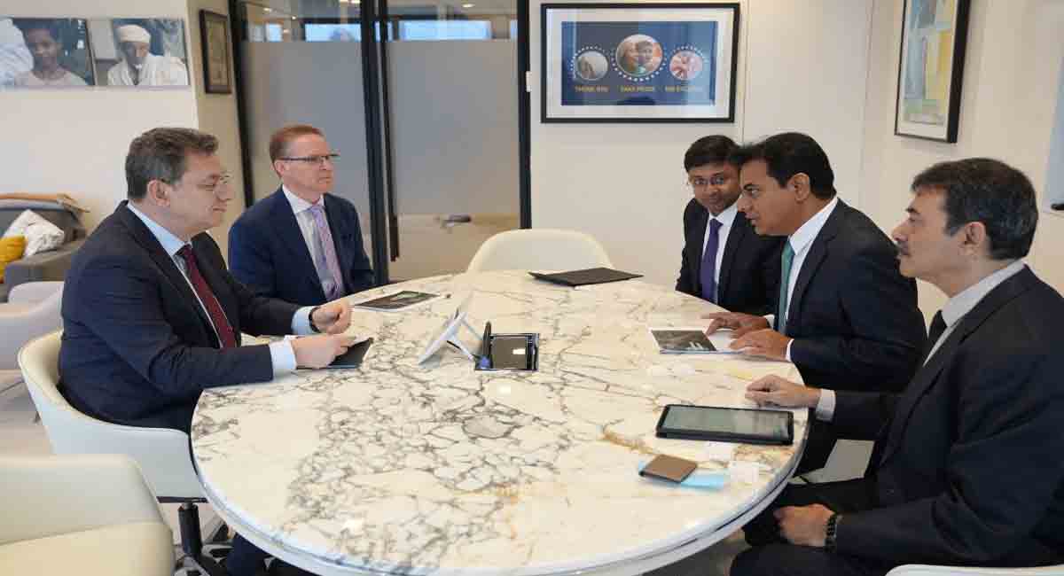 KTR meets top officials of world’s largest pharma companies