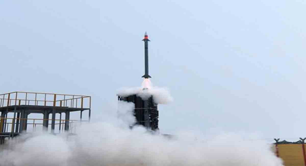 Army successfully testfires MRSAM air defence missile, scores direct hit at target