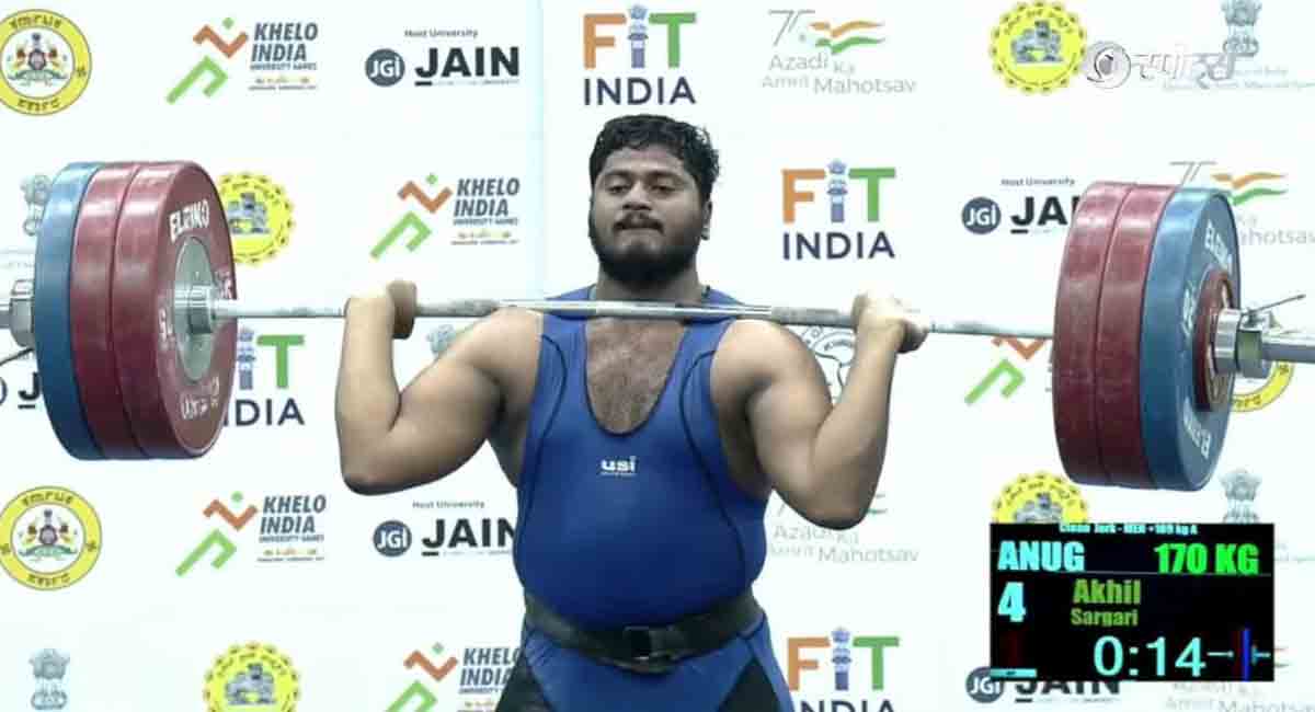 Akhil Reddy wins lifting bronze at Khelo India University Games