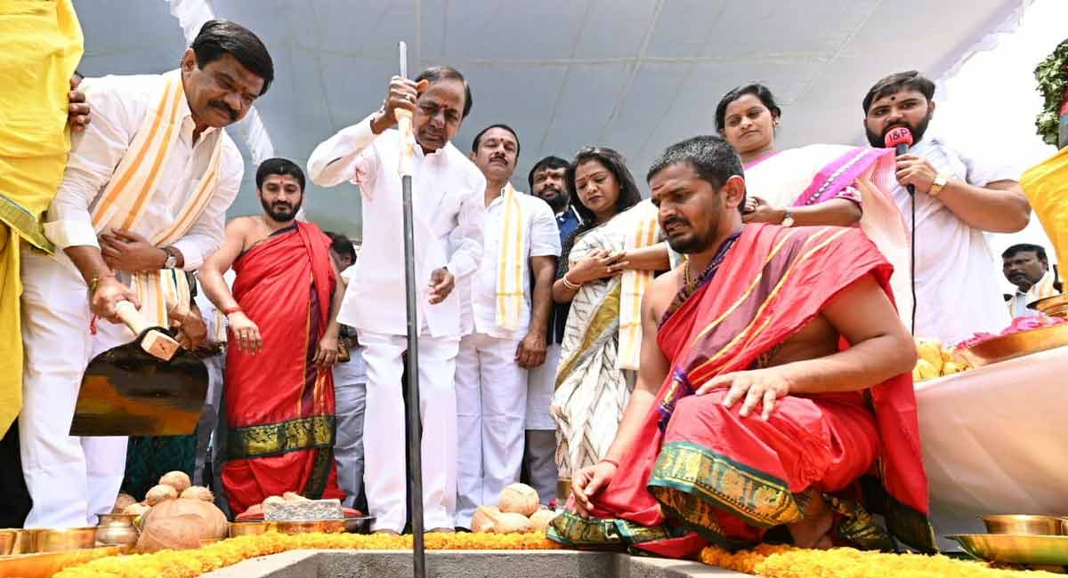 CM KCR lays foundation stone for 3 super specialty medical institutes in Hyderabad
