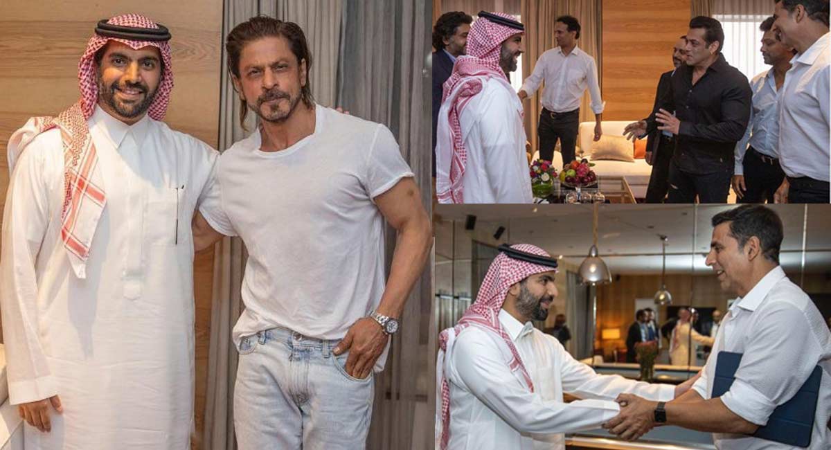 SRK, Salman, Akshay meet Saudi Arabia’s Culture minister