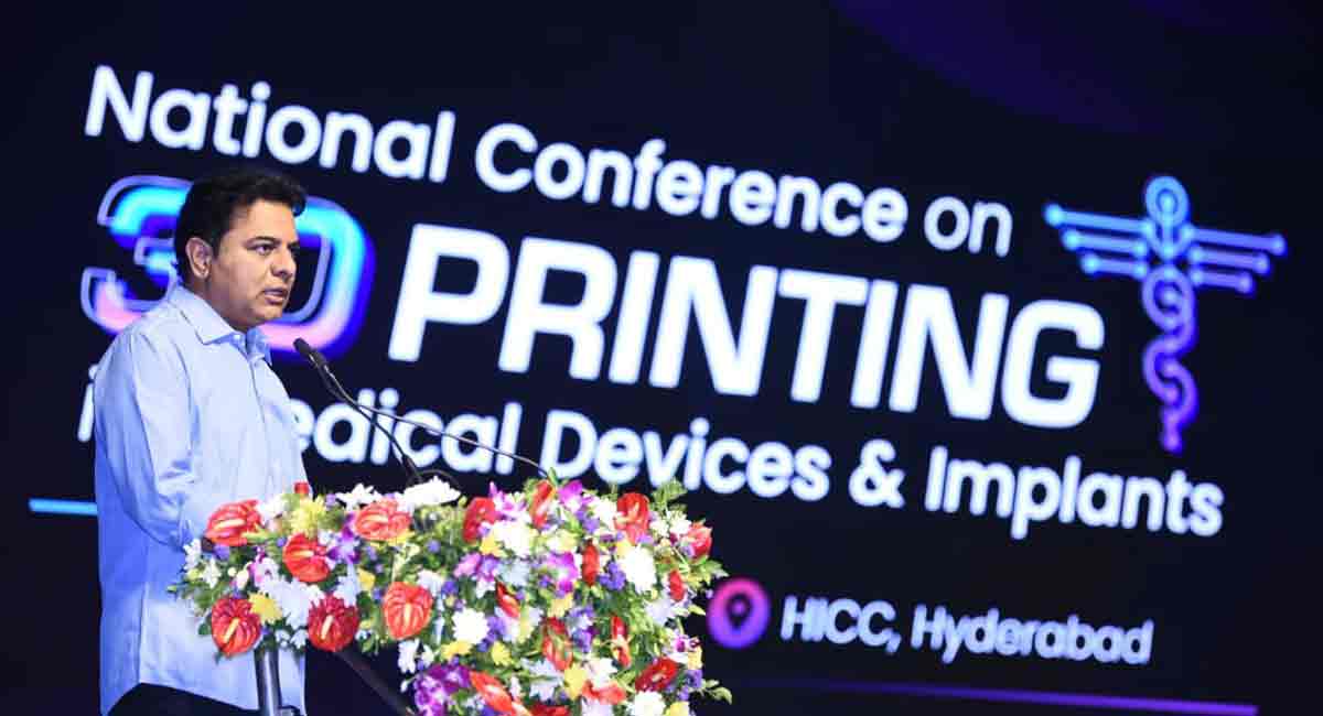Telangana well placed to tap opportunities in 3D printing of medical devices and implants: KTR
