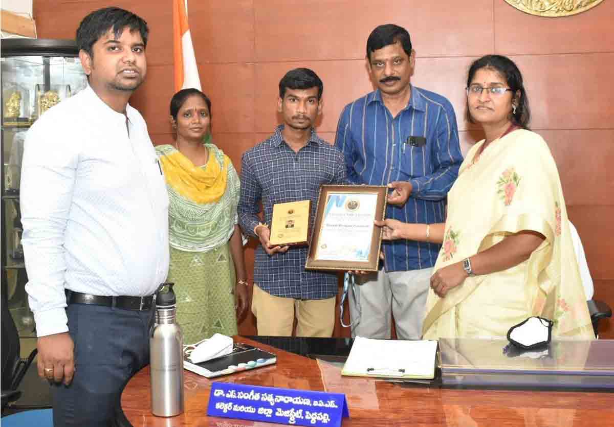 Peddapalli: Young innovator gets exclusive world records certificate