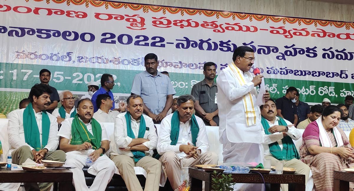 17.89 lakh acres to be cultivated in erstwhile Warangal