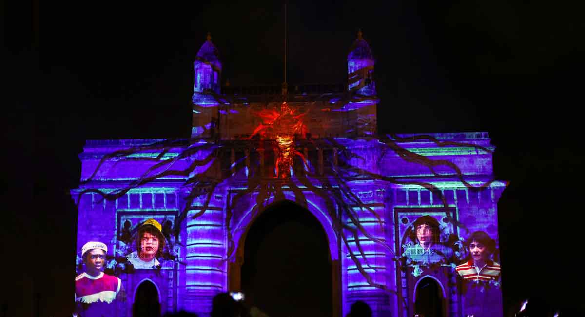 Iconic Gateway of India celebrates ‘Stranger Things’ and how!