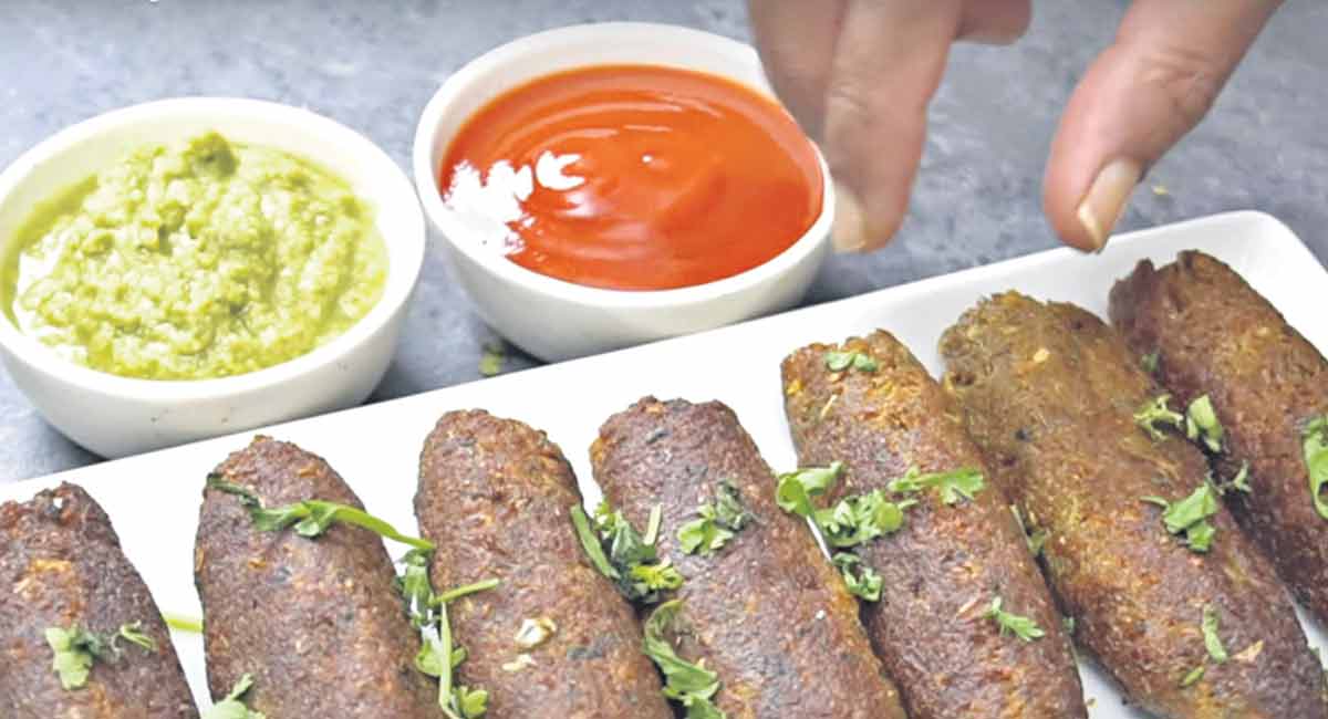 Dig into some luscious soya kebabs