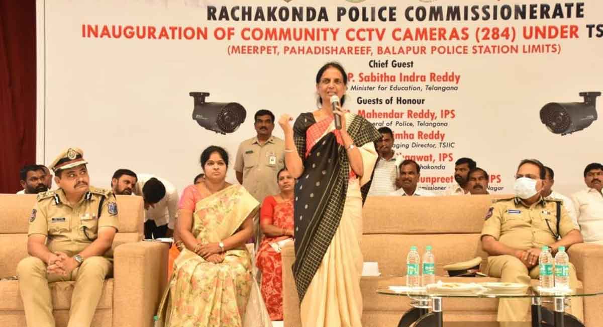Surveillance cameras make policing easier: Sabitha Indra Reddy