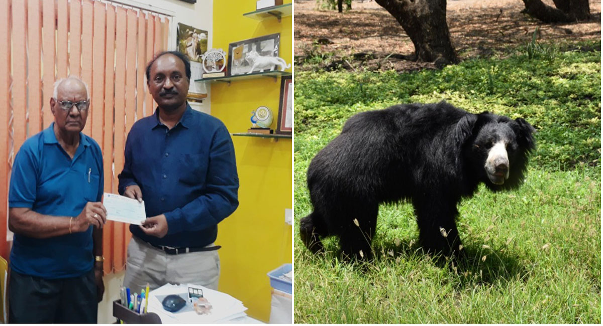 Retired Army personnel adopts sloth bear at Nehru Zoological Park