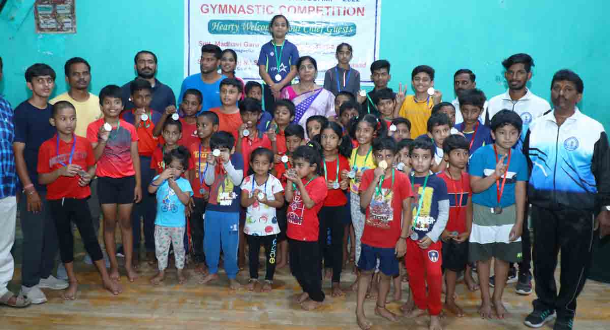 Shrinivas bags top honours in U-14 boys category of gymnastics competition