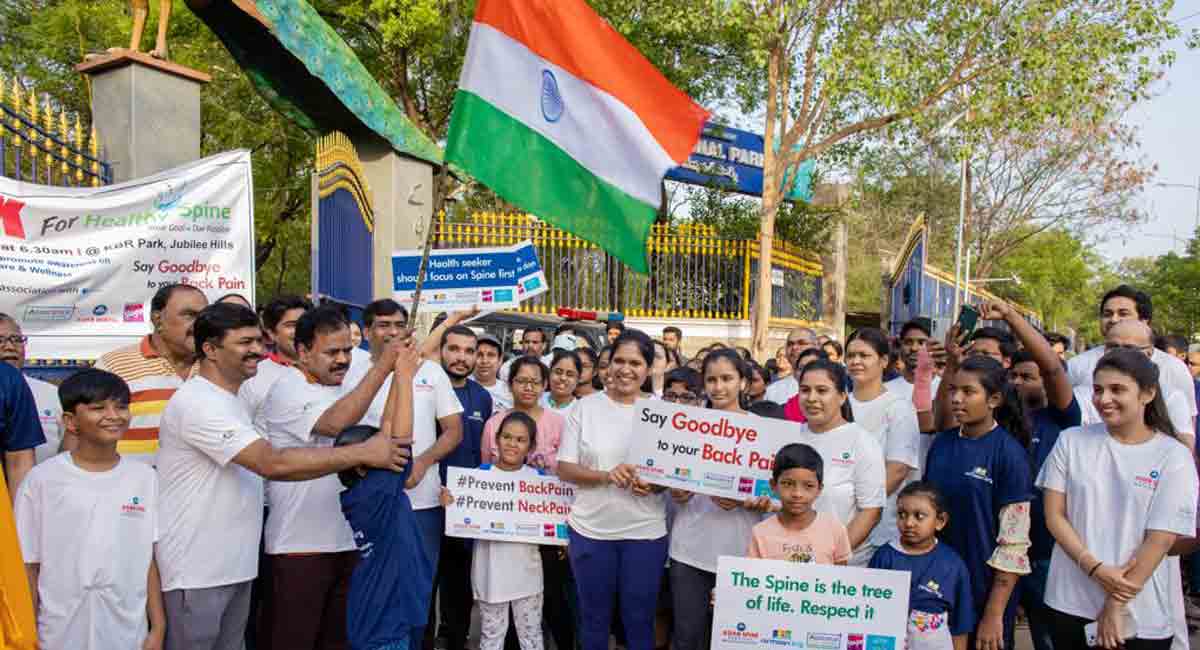 Asian Spine Hospital organises Walkathon in Hyderabad