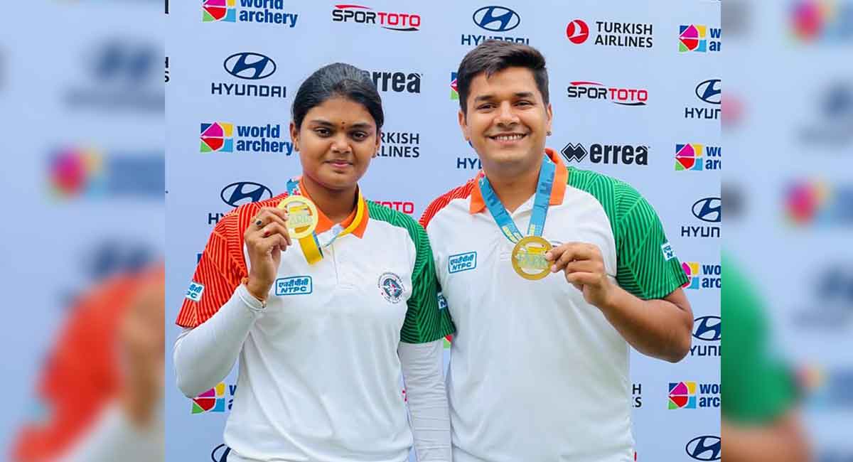 Archery World Cup: Abhishek-Jyothi win gold in compound mixed team
