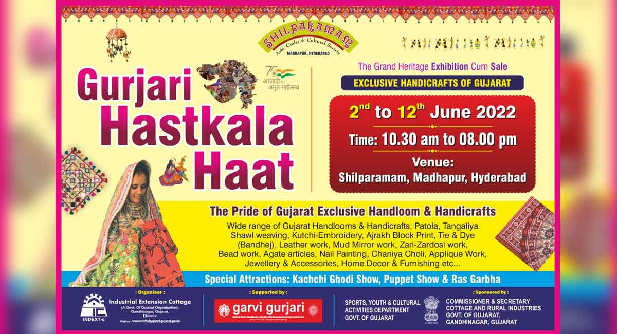 Gujarat handicrafts exhibition at Shilparamam from June 2- 12