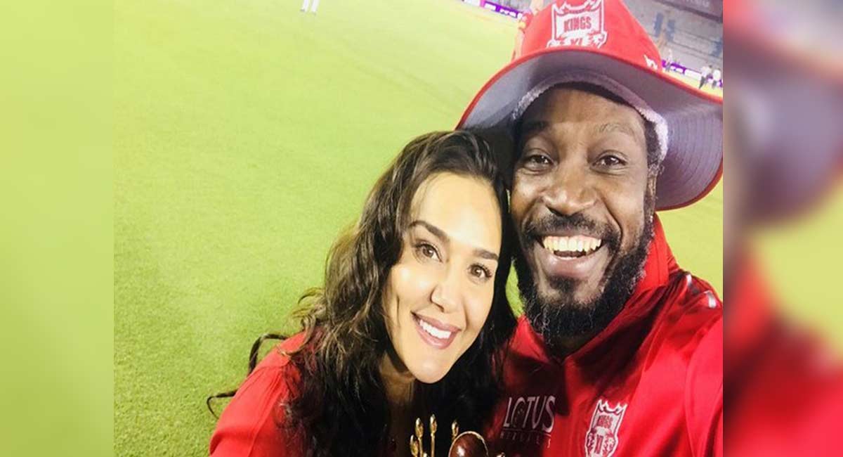 Preity Zinta shares her excitement as she bumps into Chris Gayle