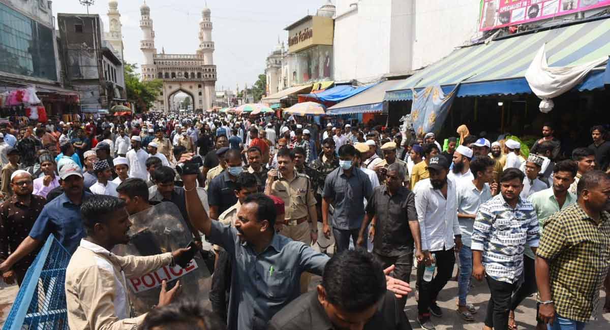 Protests demanding arrest of Nupur Sharma, Naveen Jindal held in Hyderabad