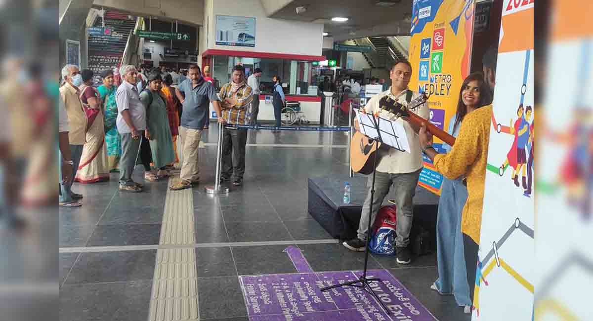 World Music Day event goes live at 5 metro stations in Hyderabad