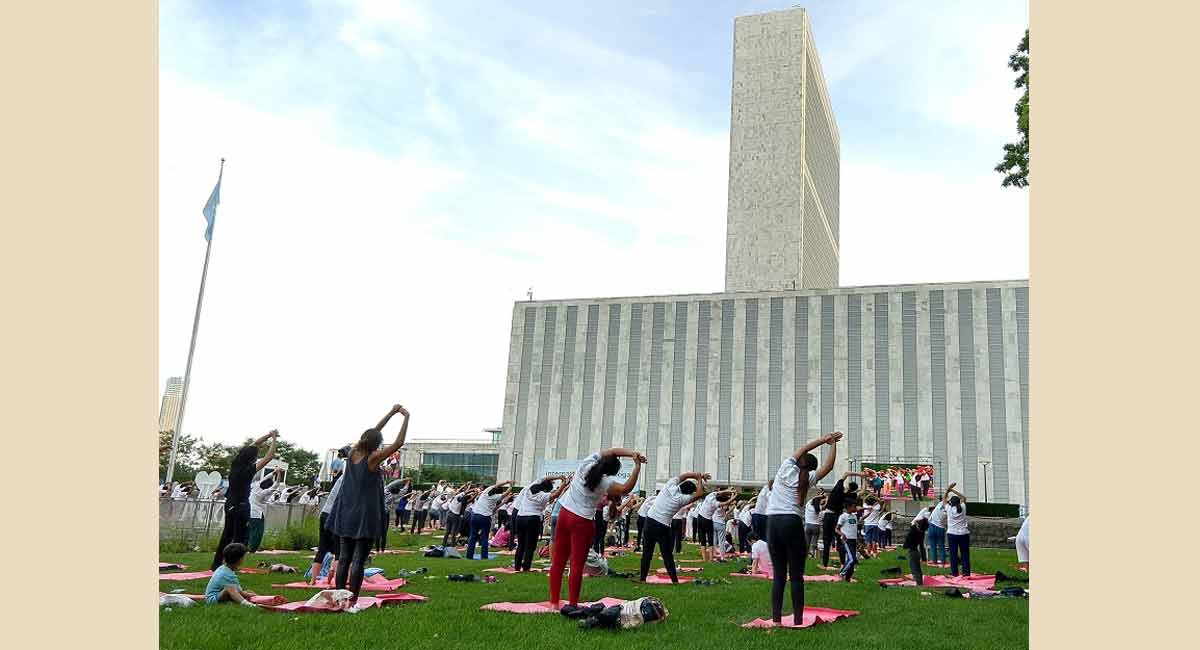At UN Yoga Day, its potential to heal Covid’s psychological scars recognises