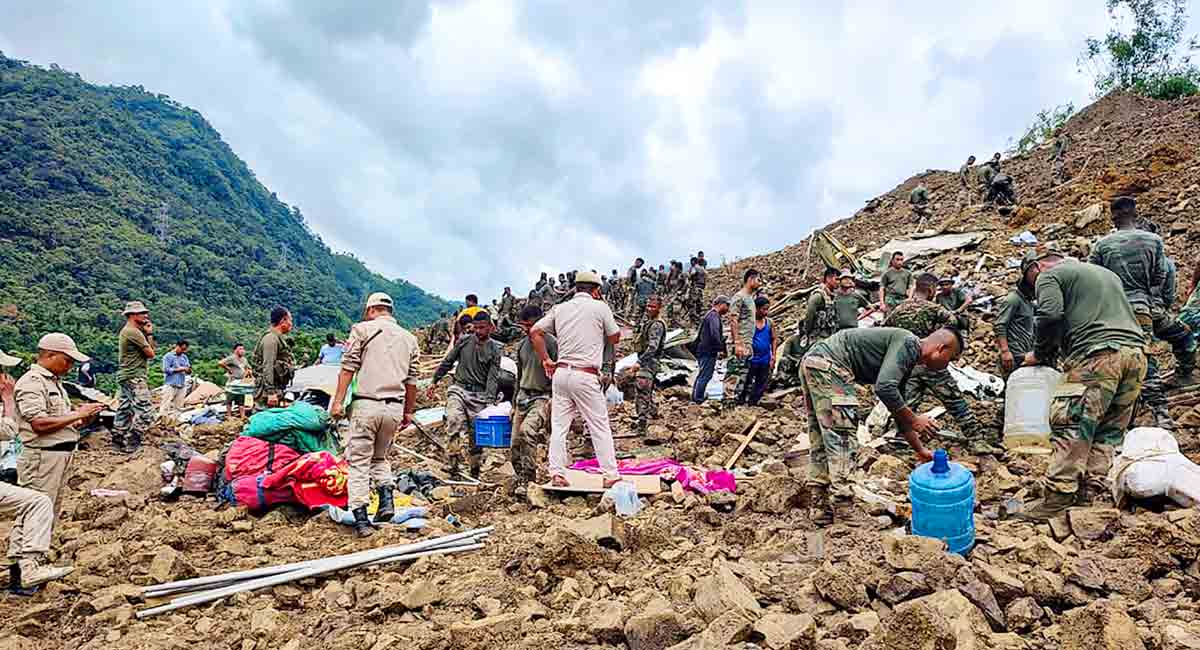 14 dead, several still trapped in Manipur landslide site