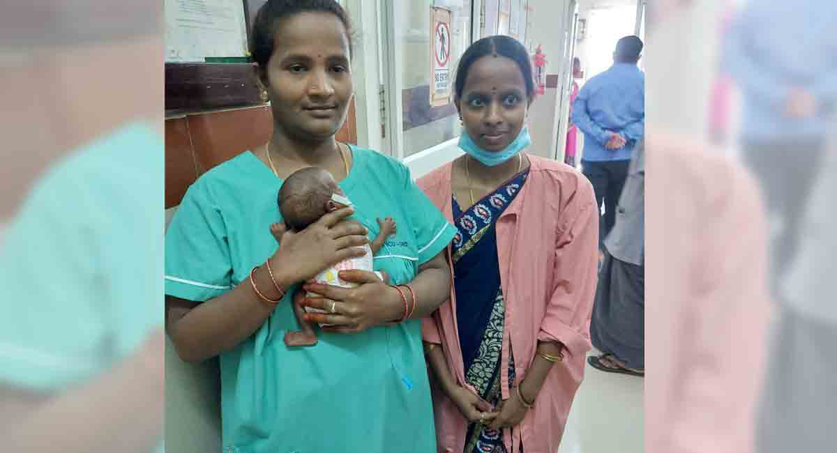 Nurses at SNCU Sangareddy turn mothers to save baby