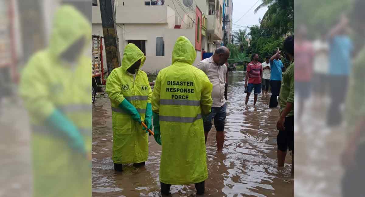 Hyderabad rains: GHMC, HMWS&SB, DRF teams get into action