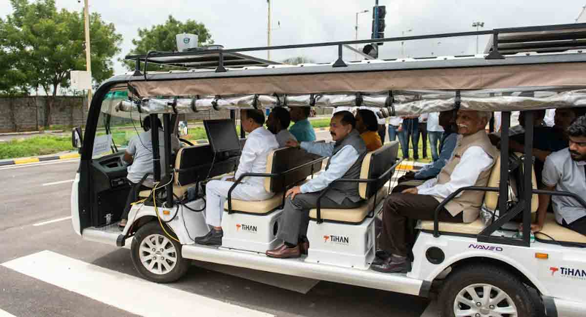 India’s first driver-less car test run conducted in IIT-Hyderabad